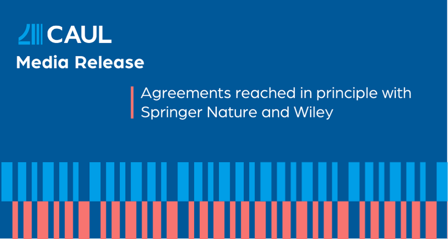 Agreements reached in principle with Springer Nature and Wiley